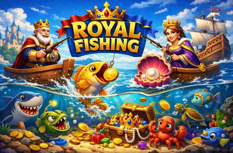 Royal Fishing no 5PPP com cenário aquático interativo e jogabilidade dinâmica